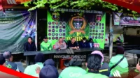 kapolres dan wabup rangkul ojol dan mahasiswa lewat ngopi bareng