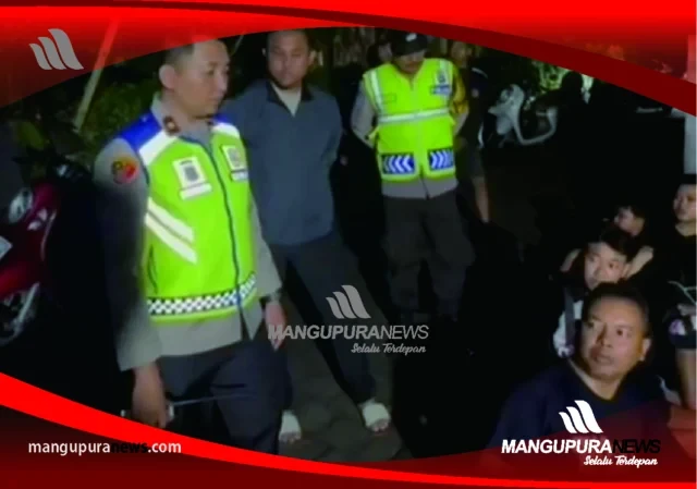 kapolsek kuta utara turun melihat kondisi bencana