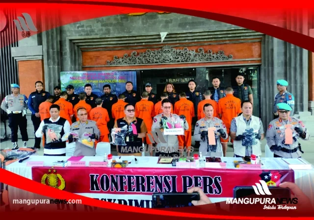 polda bali tetapkan 14 orang tersangka